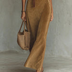 Lunori™ Célianne | Chic Suede Maxi Dress