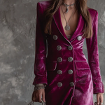 Lunori™ Victoria | Velvet Blazer Dress