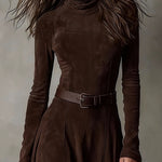 Sable | Suede Maxi Dress