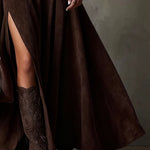 Sable | Suede Maxi Dress