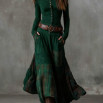 Lunori™ | Michelle Suede Maxi Dress