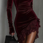 Lunori™ | Chiara Velvet Mini Dress