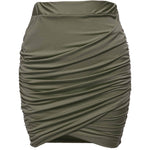 High Waist Stretch Tight Pleated Bodycon Skirt - Zeagoo (Us Only)