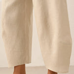 100% Linen Classic Ankle Pants ZOE