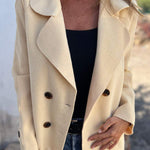 Solid Color Lapel Long Sleeve Button Casual Jacket