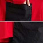 Casual Loose Split-Joint High-Neck Long Batwing Sleeves T-Shirt