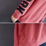 Stylish Letter Print Round-Neck Sweatshirt