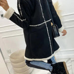 Fashionable Lamb Wool Patchwork Casual Jacket