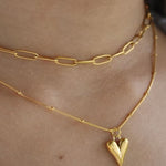 Irregular Chain Industrial Chic Heart Necklace