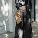Solid color casual two-piece suit