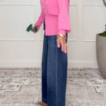 High-waisted wide-leg jeans
