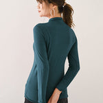 10 Colors Simple Solid Color Long Sleeves High-Neck T-Shirt Top