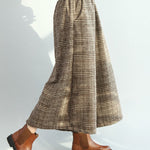 Vintage Loose Wide Leg Checkered Elastic Waist Pants