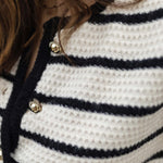 MINERVA striped crew neck jacket