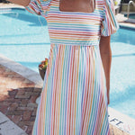 The Lucy Rainbow Stripe Dress