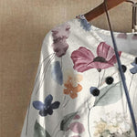 Women's Vintage Floral Print Crew Neck Top