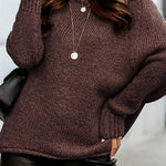 Women  Ribbed Knitted Oversized Pullover Sweater