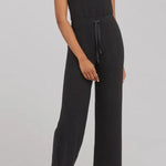 Fashion Slender Casual Women's Sleeveless Solid Color Jumpsuit