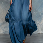 Casual And Stylish V-neck Sleeveless Frayed Edges Maxi Dress