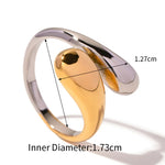 Jessica Druppel Ring Goud-Zilver