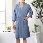 Comfortable Solid Bandage Thin Pajama Robe