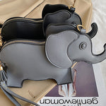 PU Elephant Shape Shoulder Bag Handbag