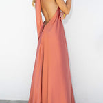 Classy and Fabulous Satin Halter Backless Party/Vocation Maxi Dress