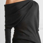 Urban Asymmetric One-Shoulder Long Sleeves T-Shirt Top