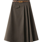 High-waisted slimming crotch-covering ins super hot pleated skirt