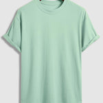 Men's 100% cotton basic round neck T-shirt two-piece set