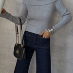 MULTI-POSITION GRAY BASIC SWEATER