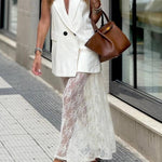 White Sleeveless Suit Vest