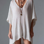 Retro Batwing Sleeve Knitted Mini Dress