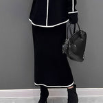 High Waisted Loose Contrast Color Skirts Bottoms