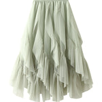 ruffled gauze skirt