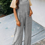 On Bali Time Cotton Blend Lightweight Wide Leg Jumpsuit