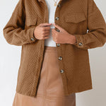 Lugogne Relaxed Lapel Oversized Long Sleeve Shirt