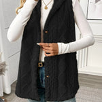 Rhea ��� Hooded Knit Button Vest