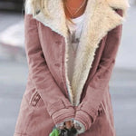 Long Sleeve Solid Color Lapel Outerwear