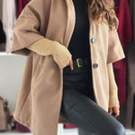 Solid Color Loose Pocket Hooded Long Sleeve Jacket
