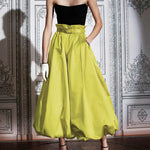Flared Pants Loose No Belt Solid Color Knickerbockers Pants Trousers