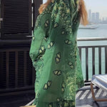 Paisley Print Waist-Cinched Shirt Dress