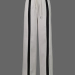 Loose Drawstring Striped Casual Pants Bottoms Trousers