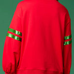 Christmas Sequined Crewneck Casual Sweatshirt