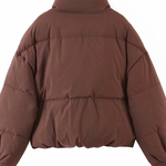 Stand Collar Zipper Pocket Thick Warm Cotton Jacket