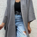 Solid color casual cardigan loose single button windbreaker jacket