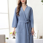 Comfortable Solid Bandage Thin Pajama Robe