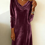 Frosina - Relaxed Fit Velvet Dress