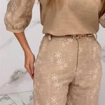 Embroidery texture patchwork suit