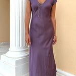 Evase satin midi dress
